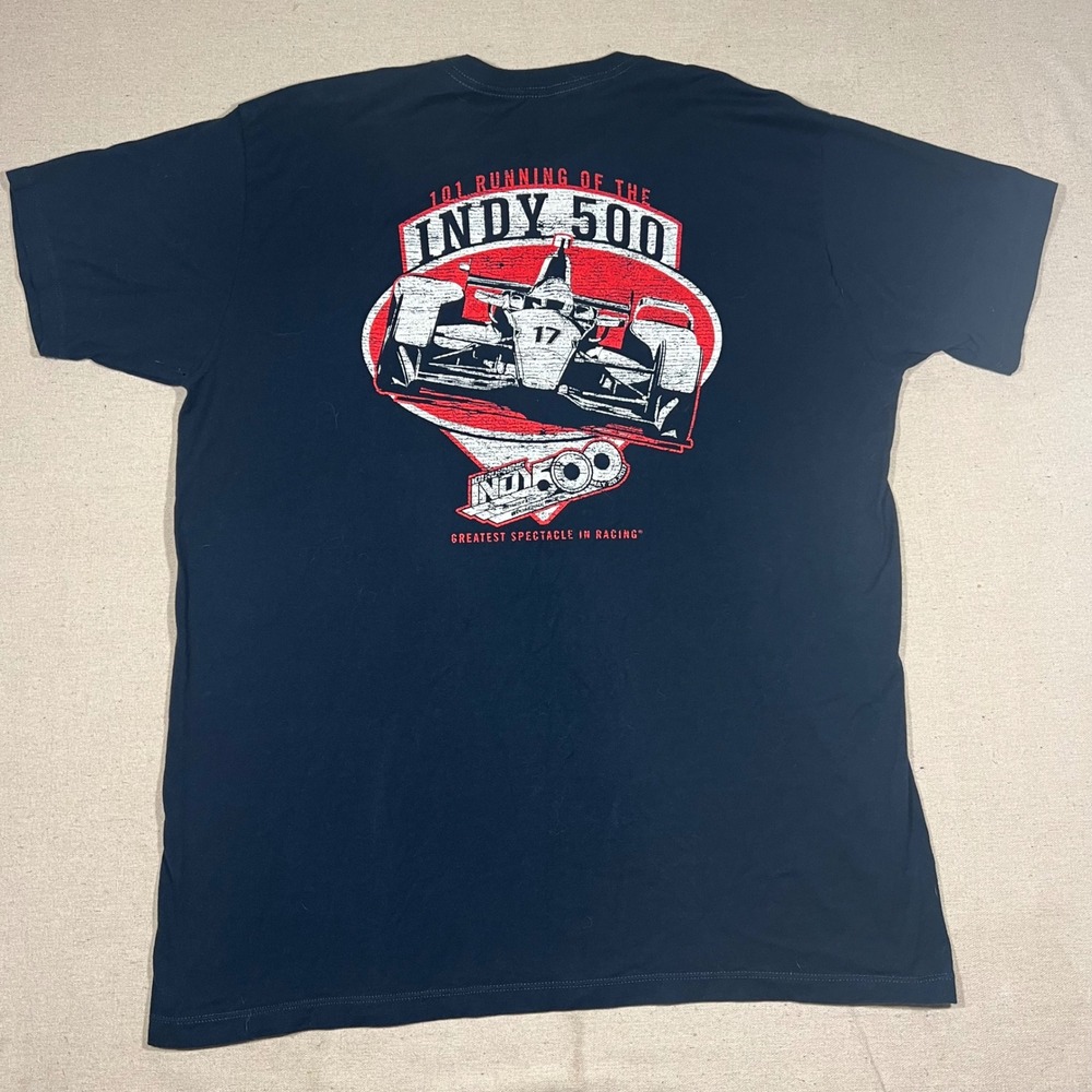 IndyCar Indianapolis Indy 500 Racing Graphic T-Shirt Mens XL Black - Picture 3 of 7